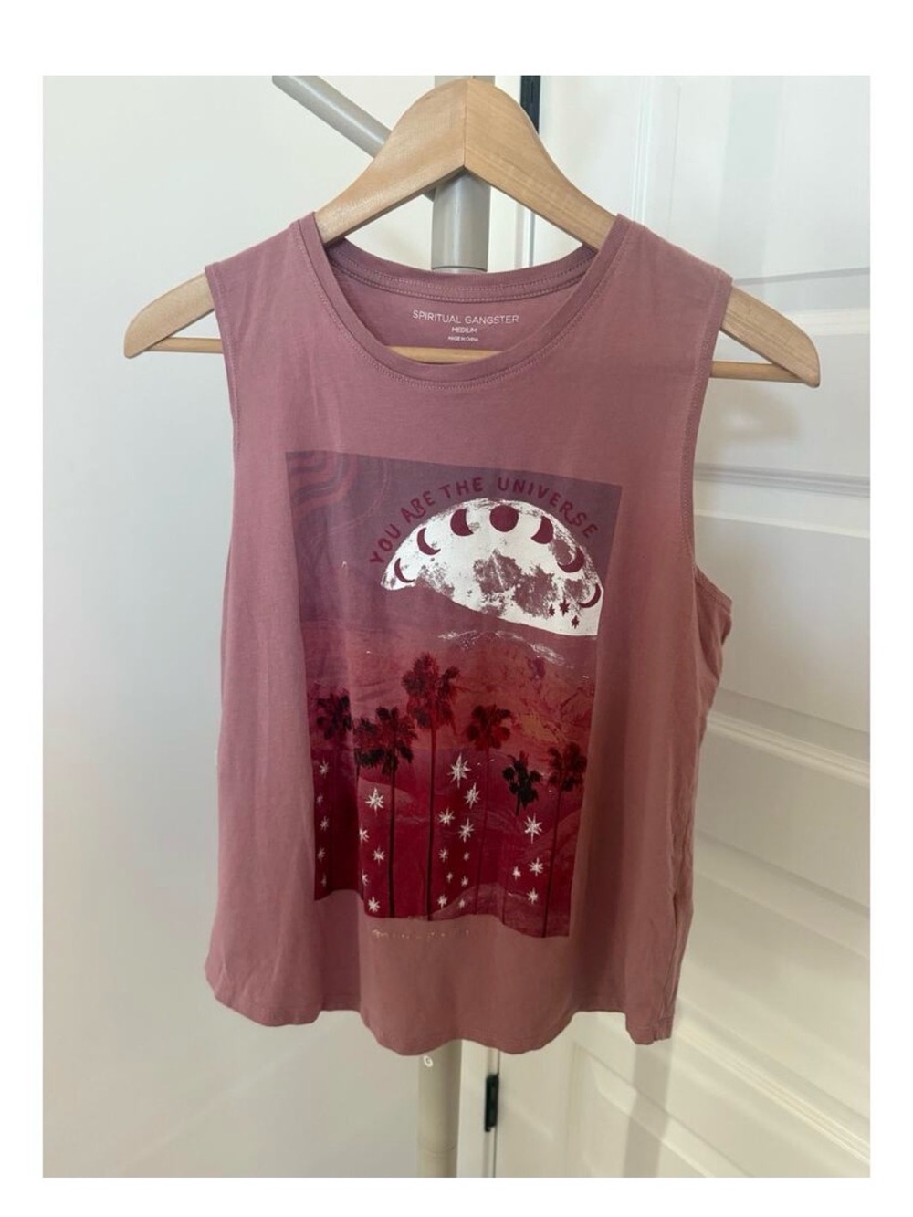 Spiritual Gangster || You Are the Universe Muscle Tank (M) - Mauve